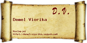 Demel Viorika névjegykártya